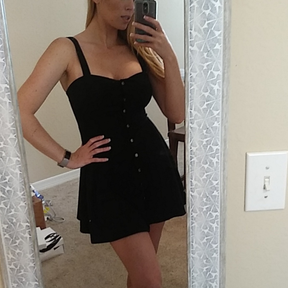 Black Button Down Dress